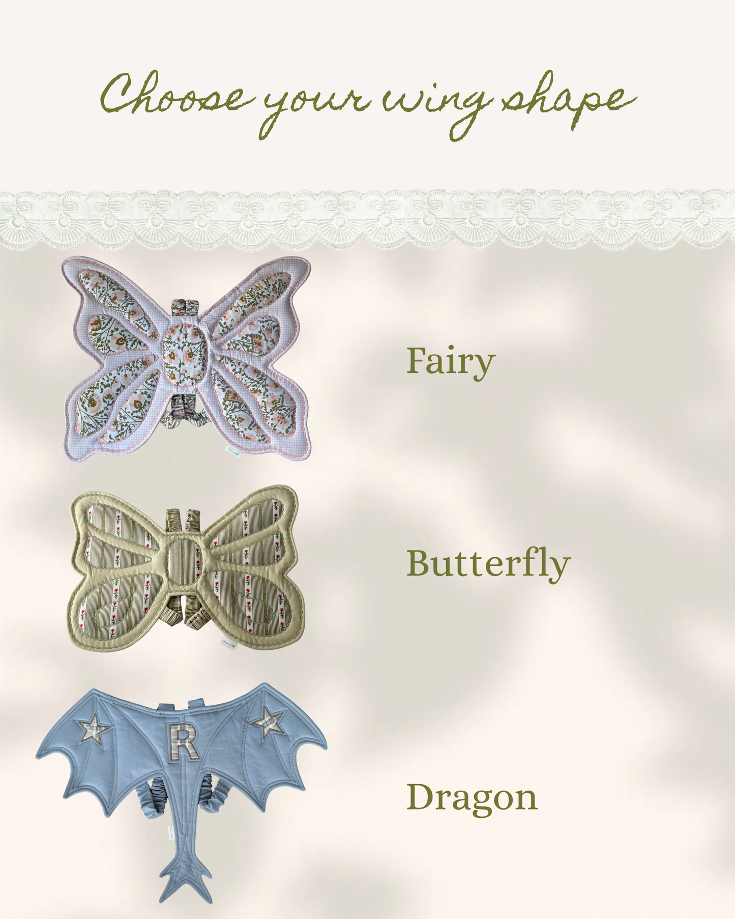 Custom Wings - Fairy, Butterfly & Dragon